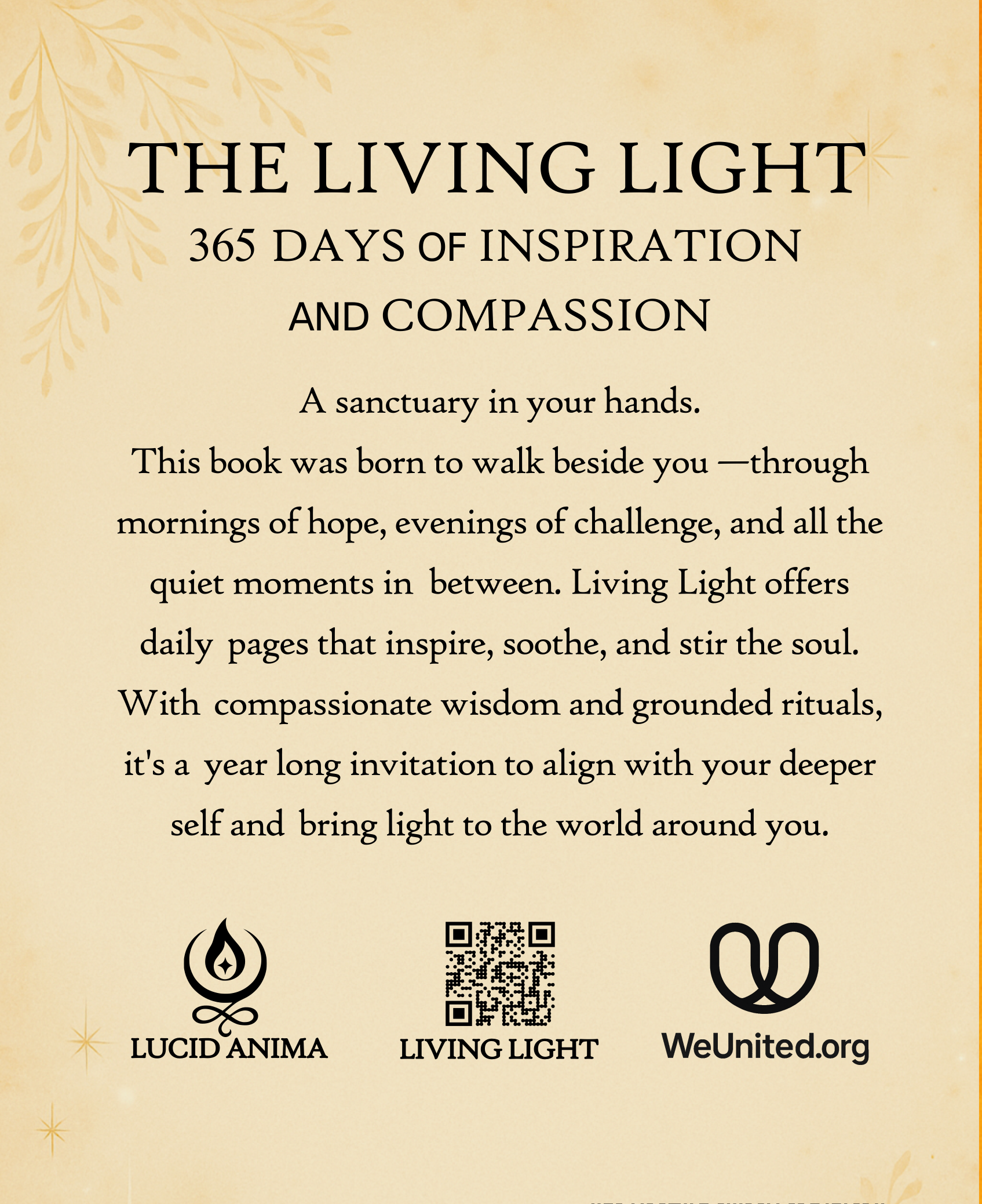 Living Light Book Back Cover